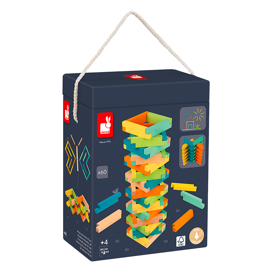 JEU DE CONSTRUCTION 60 PCS JANOD