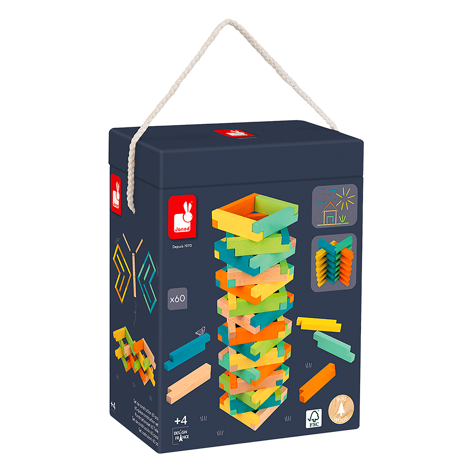 JEU DE CONSTRUCTION 60 PCS JANOD