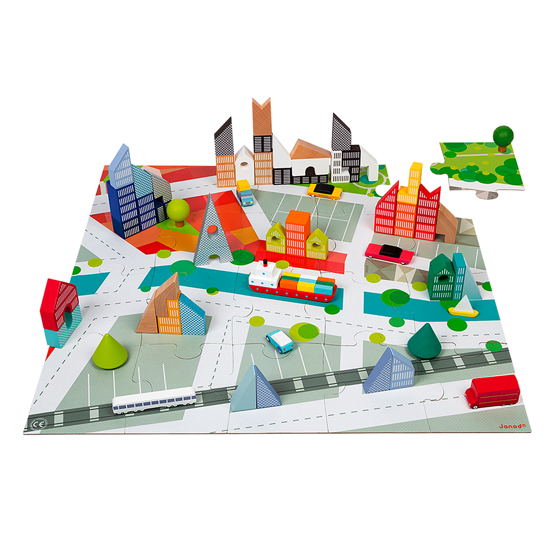 KUBIX SET DE 60 BLOCS & VILLE JANOD