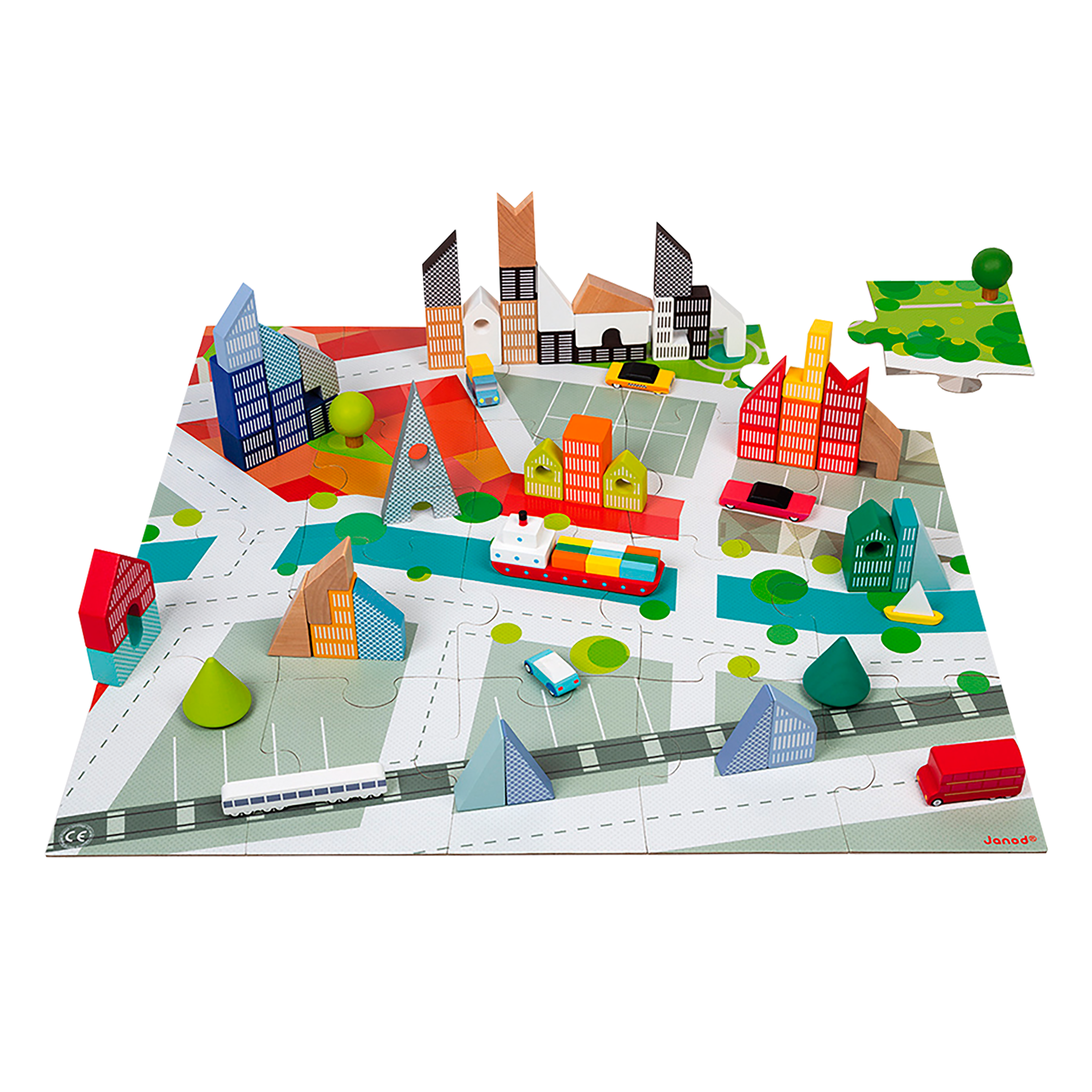 KUBIX SET DE 60 BLOCS & VILLE JANOD