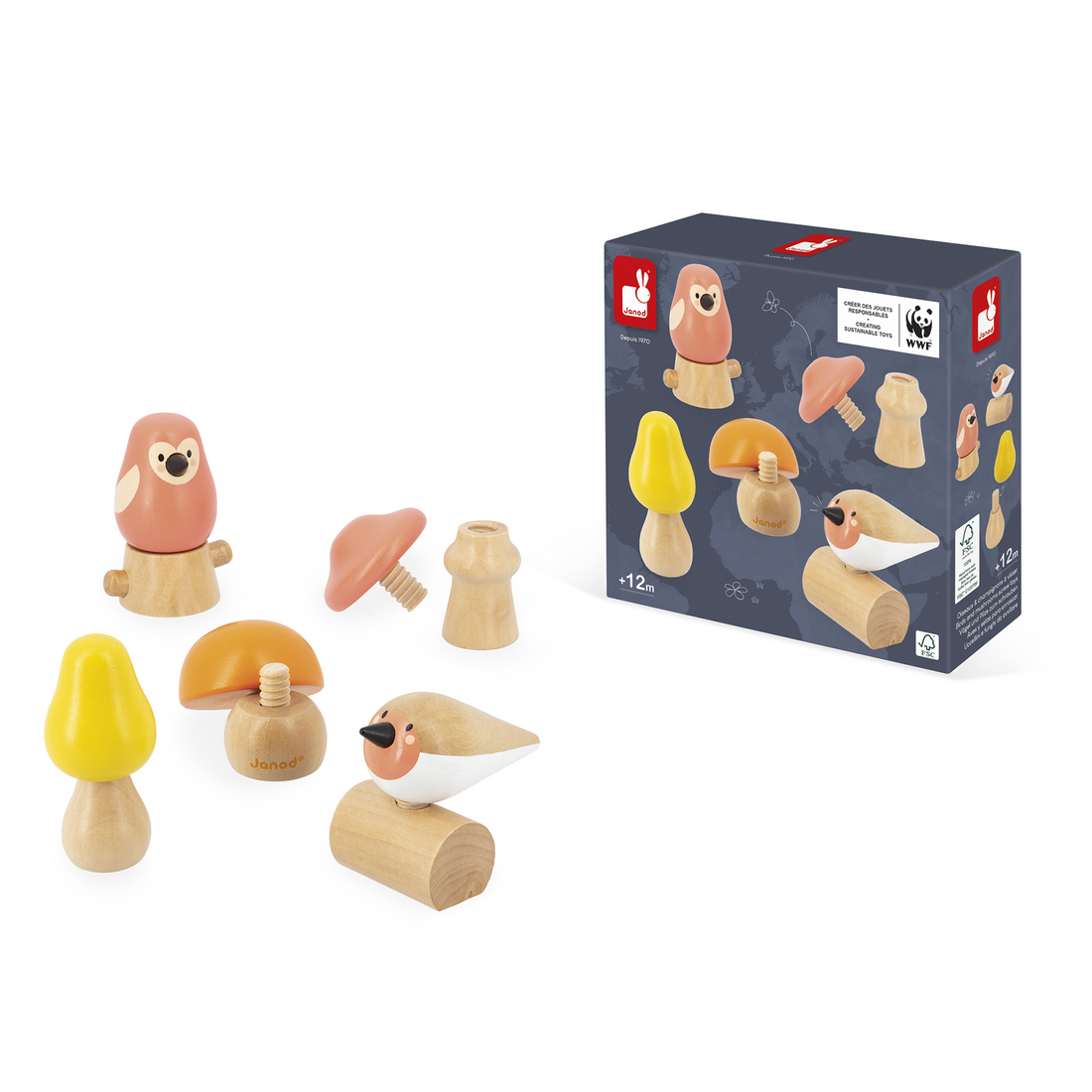 OISEAUX & CHAMPIGNONS À VISSER JANOD