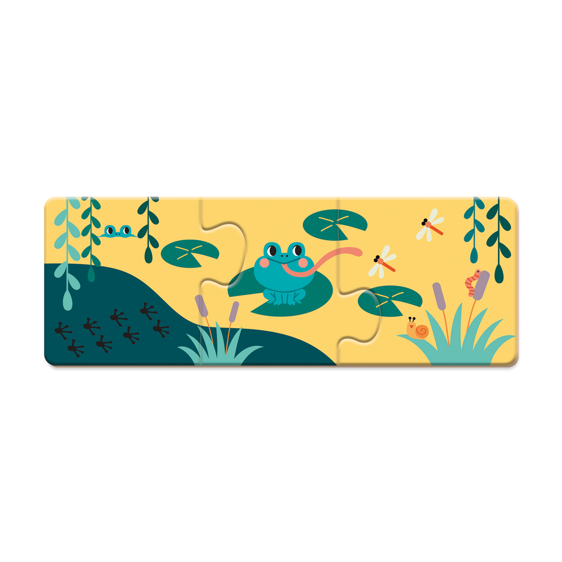 PZ3: ENS. 10 CASSE-TÊTE DE 3 pcs - EMPREINTES D'ANIMAUX JANOD PUZZLES