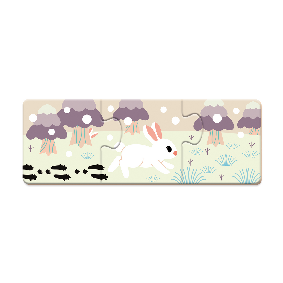 PZ3: ENS. 10 CASSE-TÊTE DE 3 pcs - EMPREINTES D'ANIMAUX JANOD PUZZLES