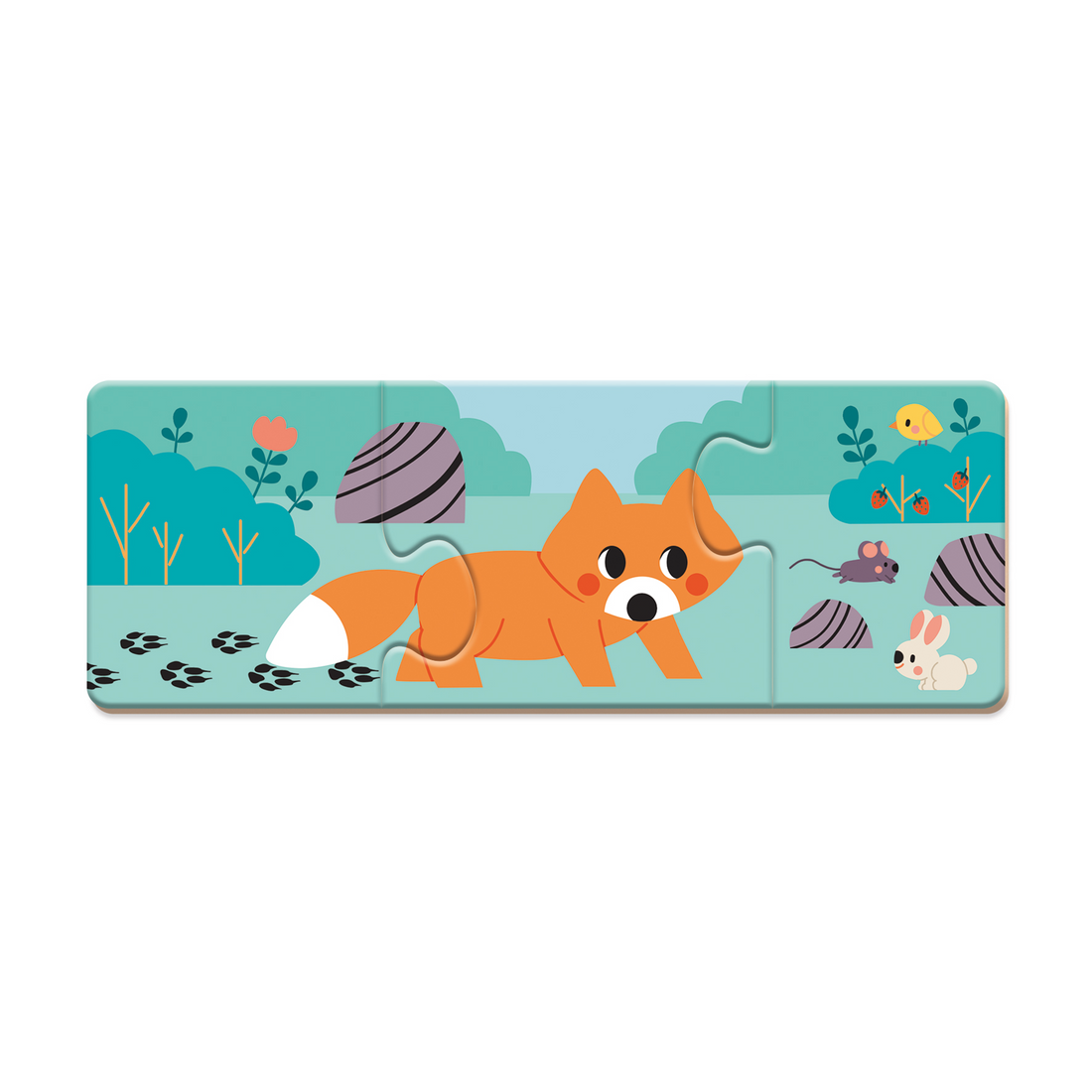 PZ3: ENS. 10 CASSE-TÊTE DE 3 pcs - EMPREINTES D'ANIMAUX JANOD PUZZLES