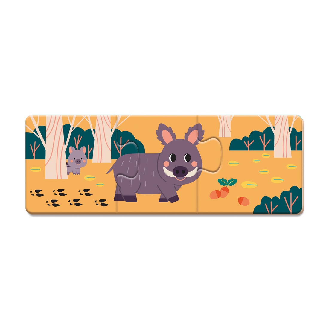 PZ3: ENS. 10 CASSE-TÊTE DE 3 pcs - EMPREINTES D'ANIMAUX JANOD PUZZLES