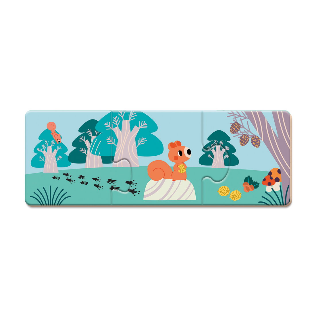 PZ3: ENS. 10 CASSE-TÊTE DE 3 pcs - EMPREINTES D'ANIMAUX JANOD PUZZLES