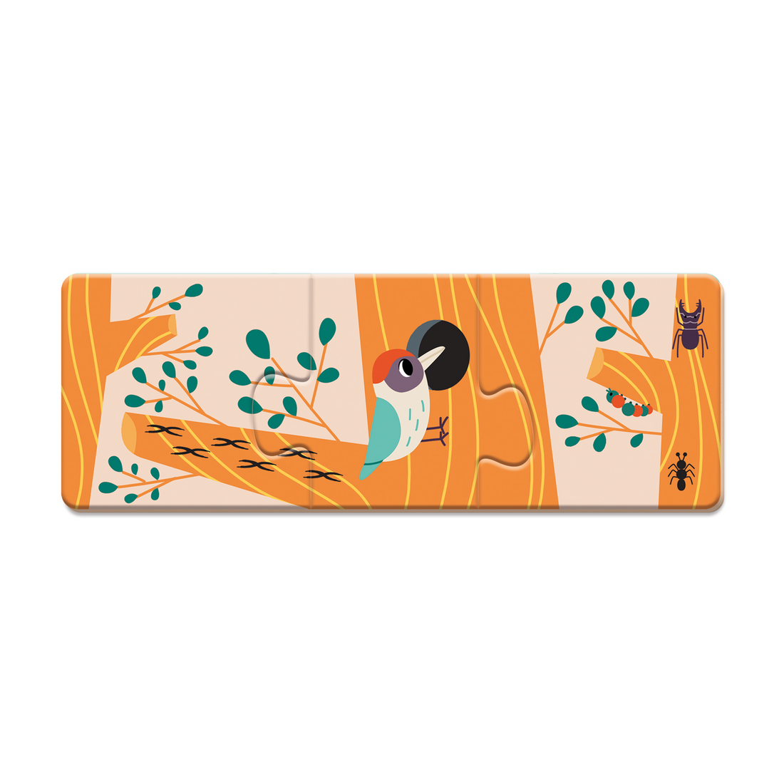 PZ3: ENS. 10 CASSE-TÊTE DE 3 pcs - EMPREINTES D'ANIMAUX JANOD PUZZLES