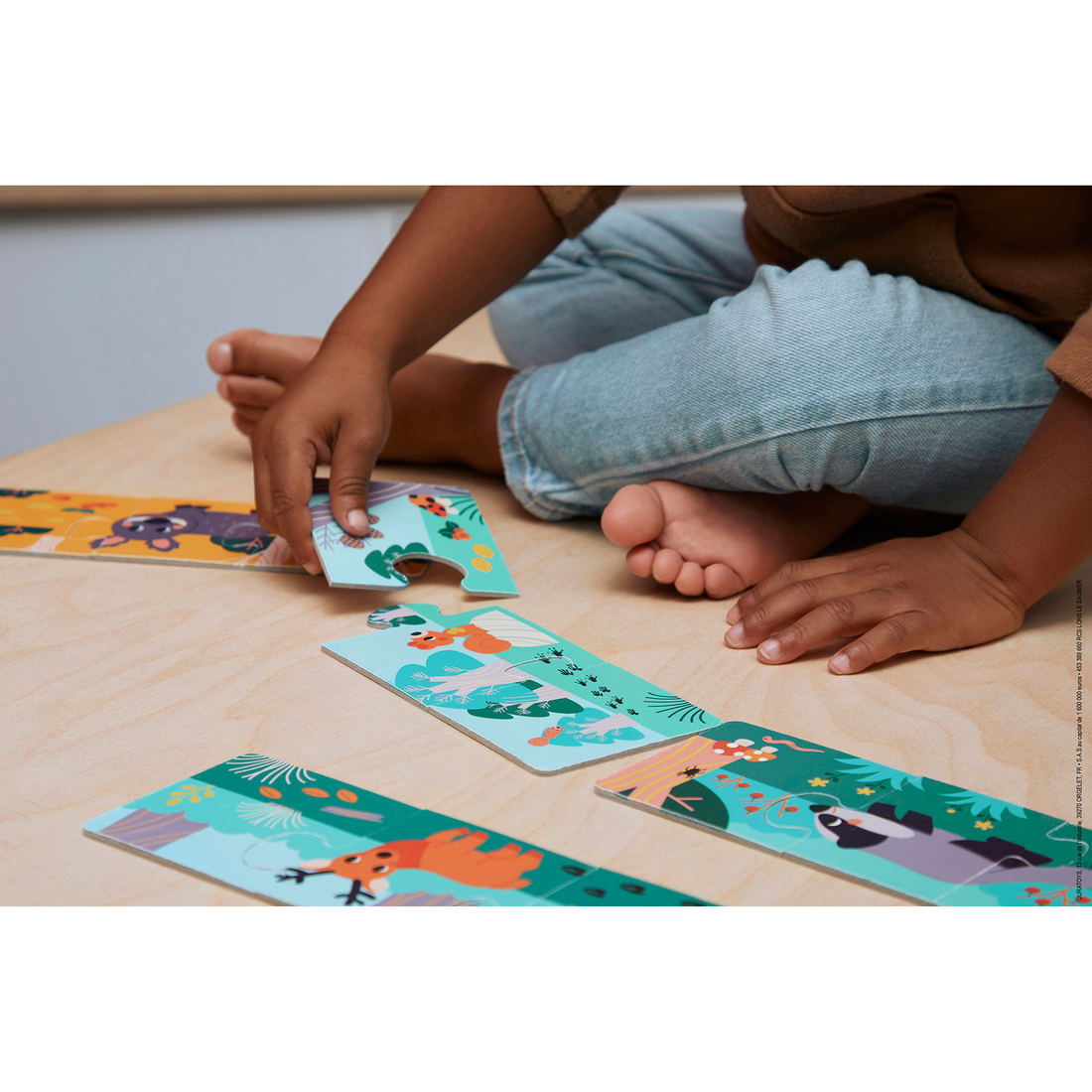 PZ3: ENS. 10 CASSE-TÊTE DE 3 pcs - EMPREINTES D'ANIMAUX JANOD PUZZLES