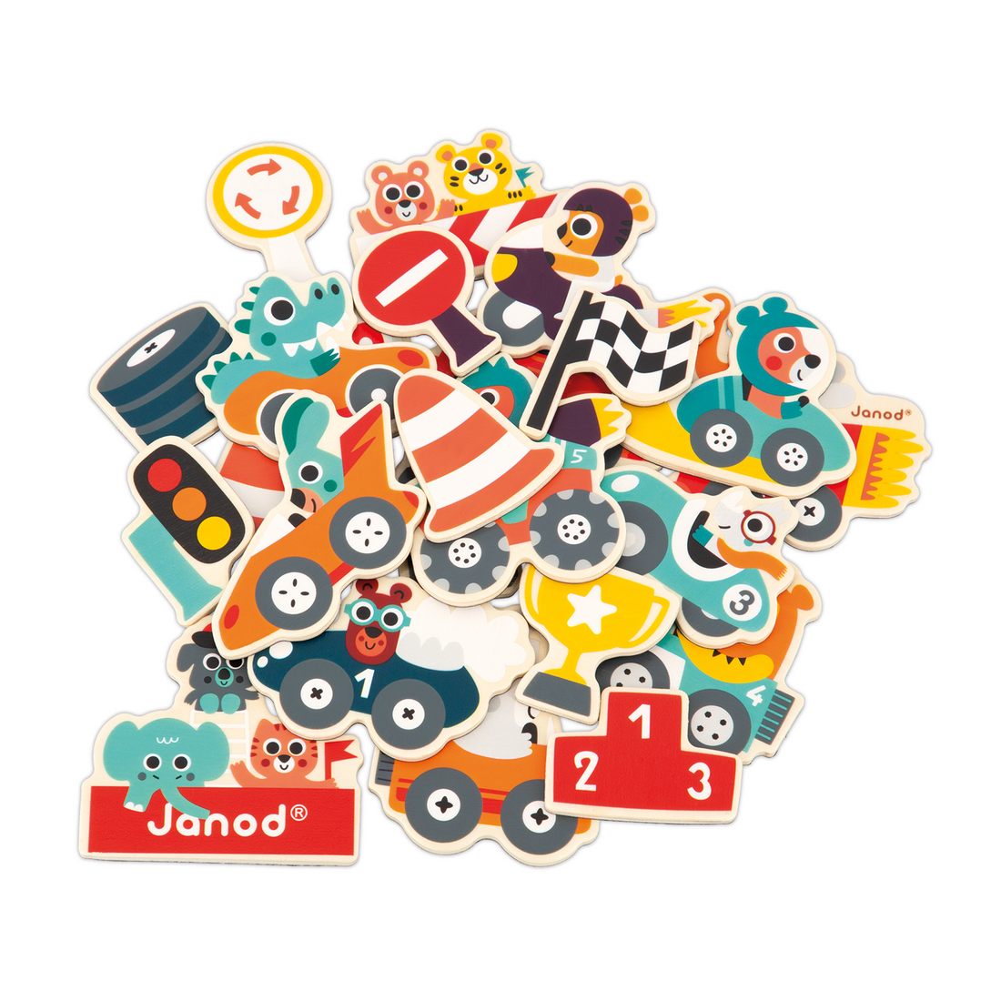MAGNETS BOLIDES - 24pcs JANOD