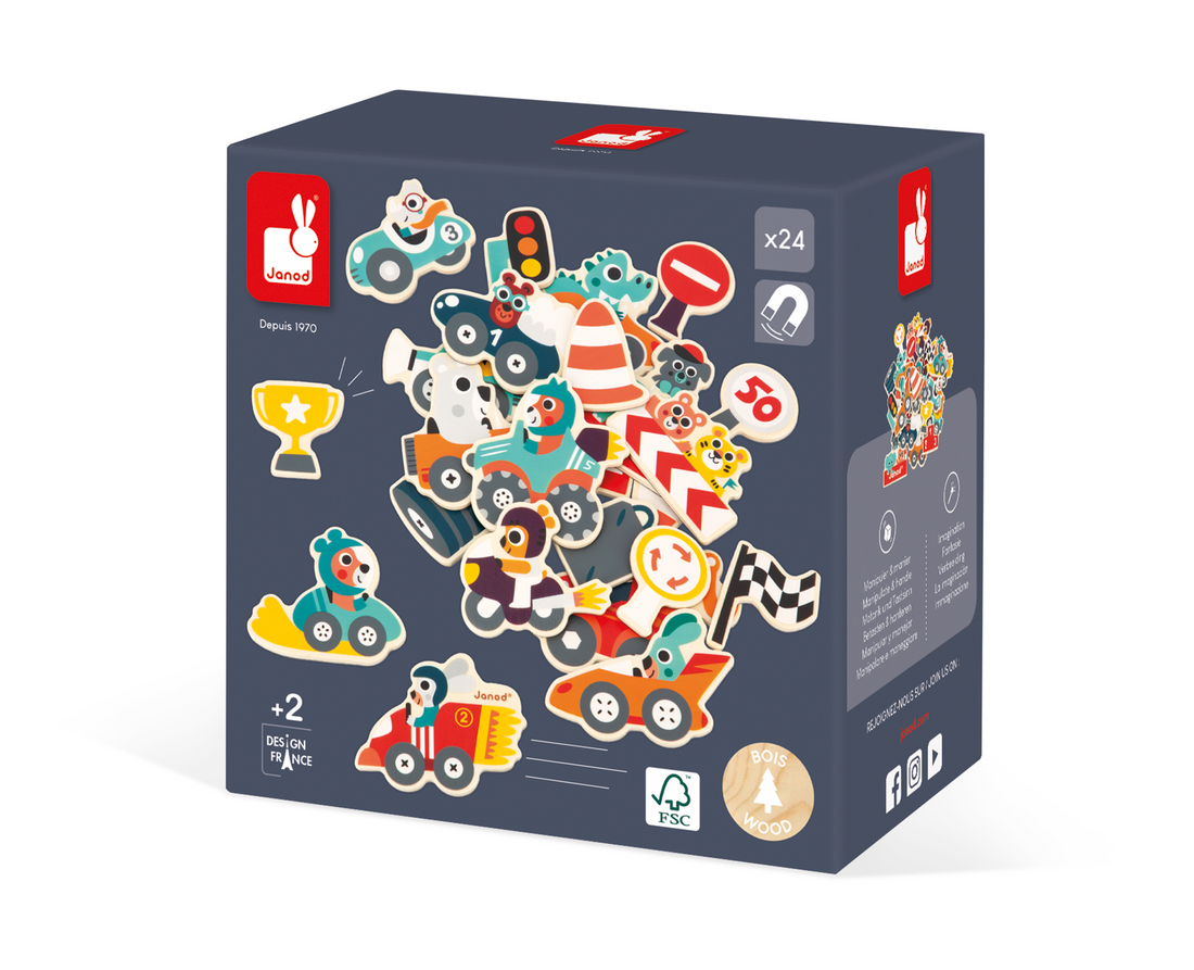 MAGNETS BOLIDES - 24pcs JANOD