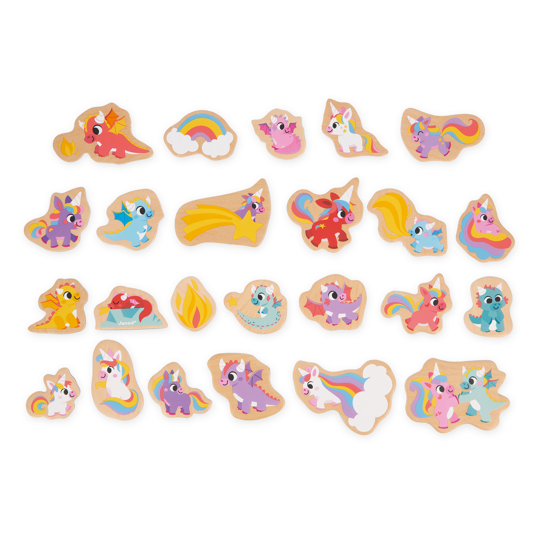 AIMANTS LICORNES ET DRAGONS - 24pcs JANOD