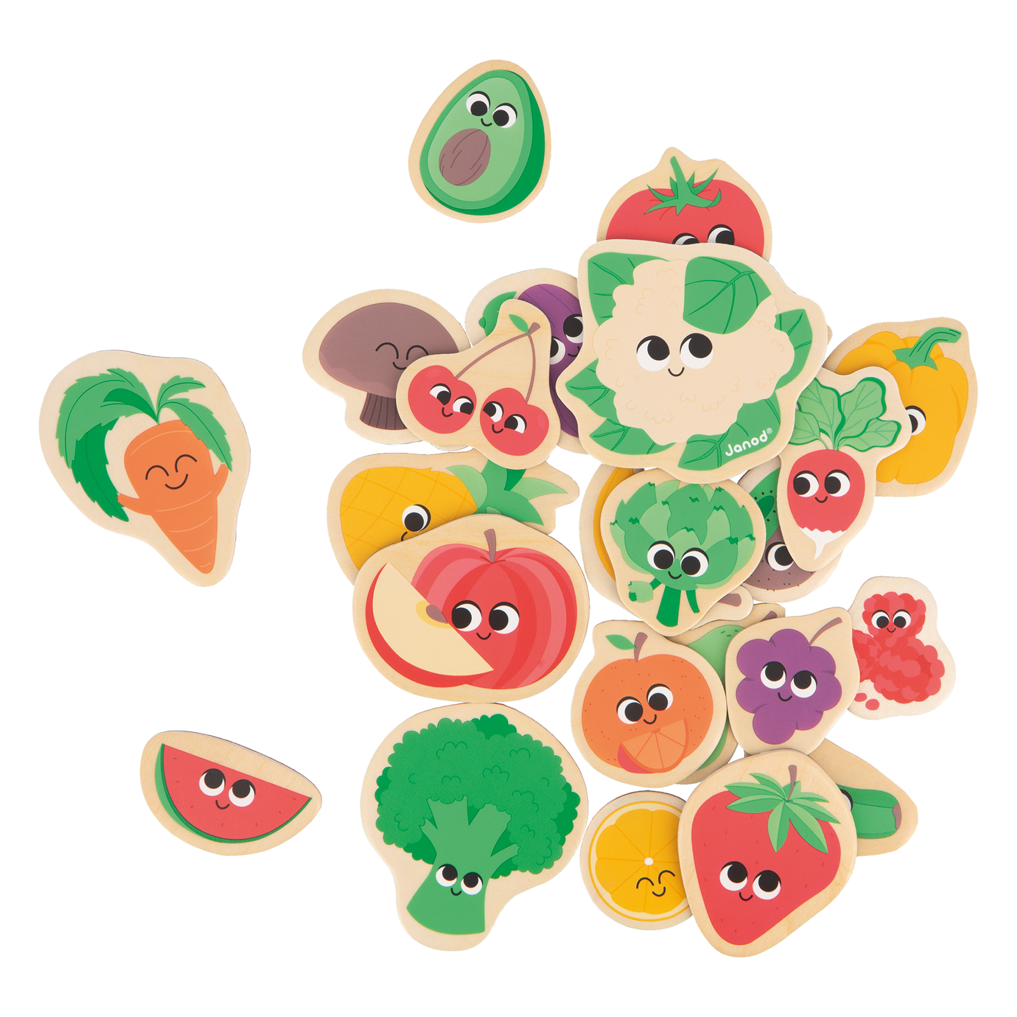 AIMANTS FRUITS & LÉGUMES - 24pcs JANOD