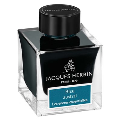 Flacon d'encre  Bleu Austral 50 ml. J.HERBIN