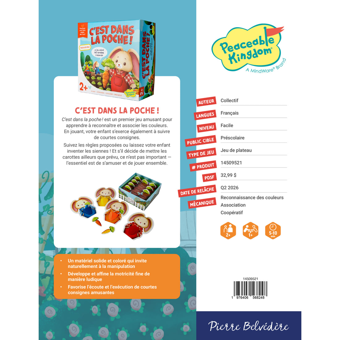 C'EST DANS LA POCHE PEACEABLE KINGDOM