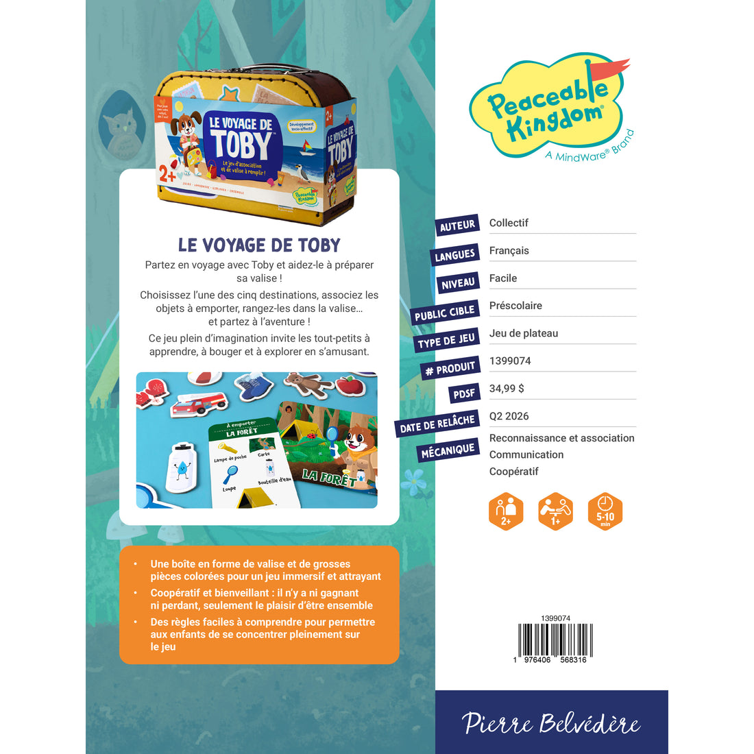 LE VOYAGE DE TOBY PEACEABLE KINGDOM