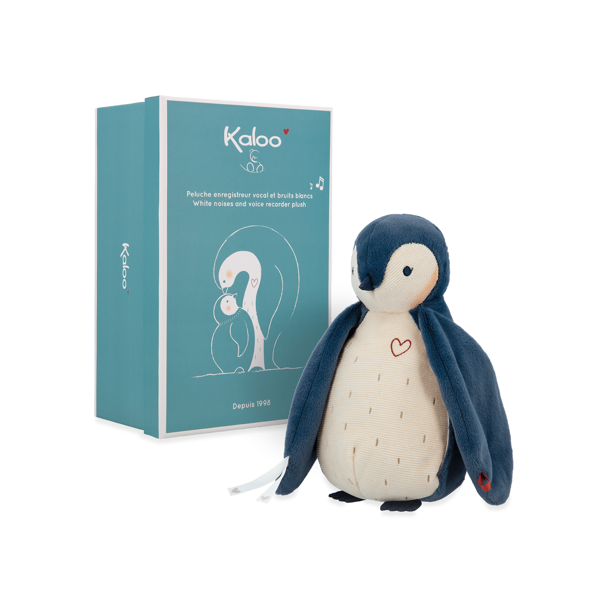 PELUCHE BRUITS BLANCS & ENREGISTREUR VOCAL - BLEU KALOO