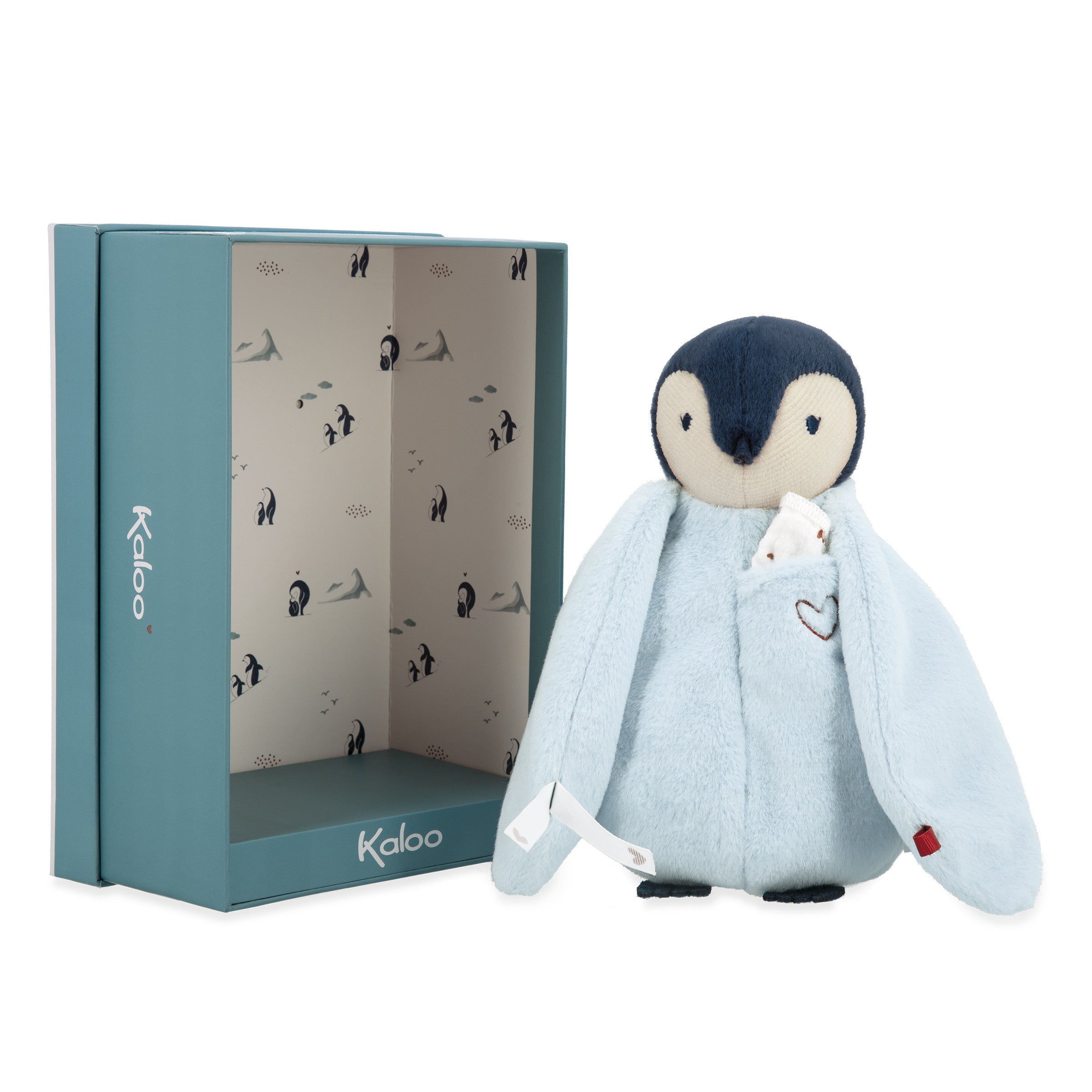 PELUCHE BISOU PINGOUIN - BLEU KALOO