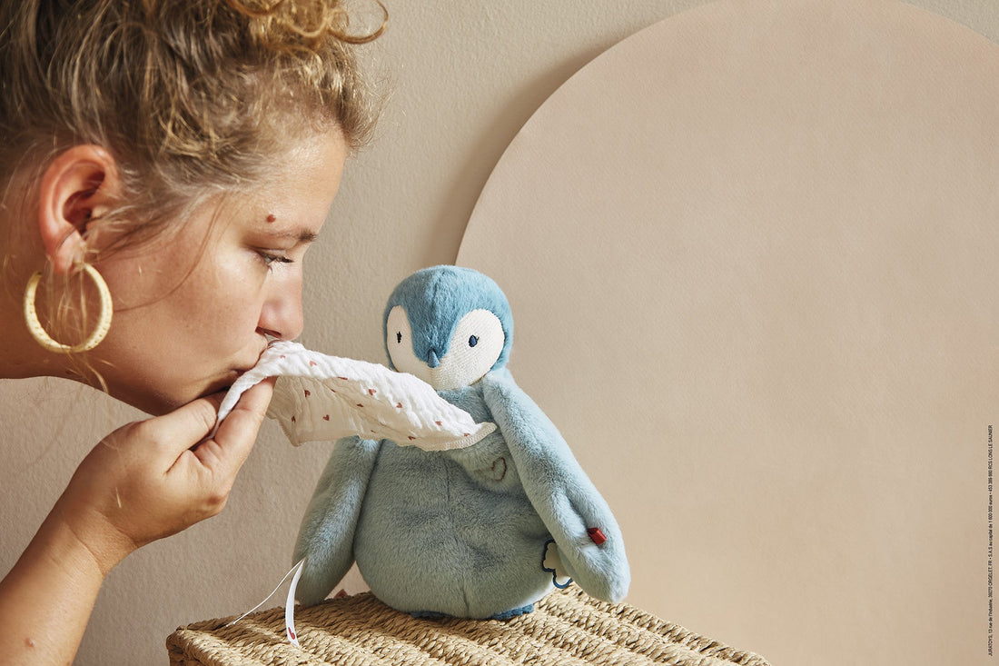 PELUCHE BISOU PINGOUIN - VERT KALOO