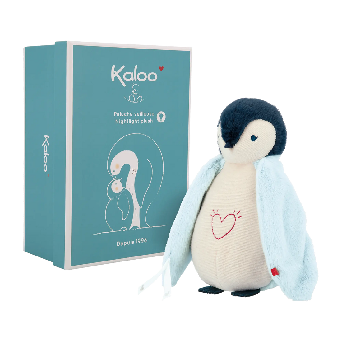 VEILLEUSE PELUCHE - PINGOUIN BLEU KALOO