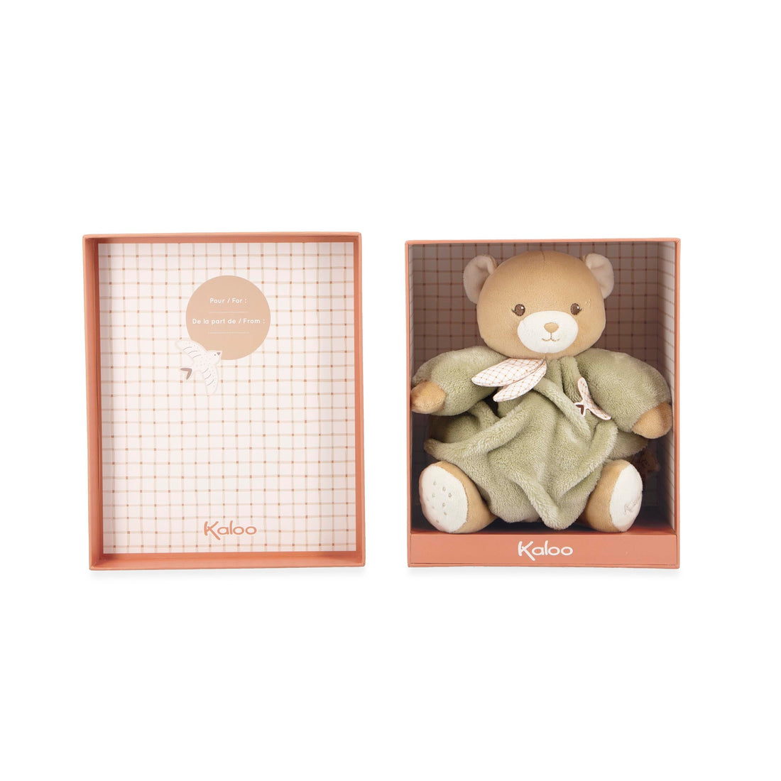 INTEMPOREL: OURSON - VERT- 17cm KALOO