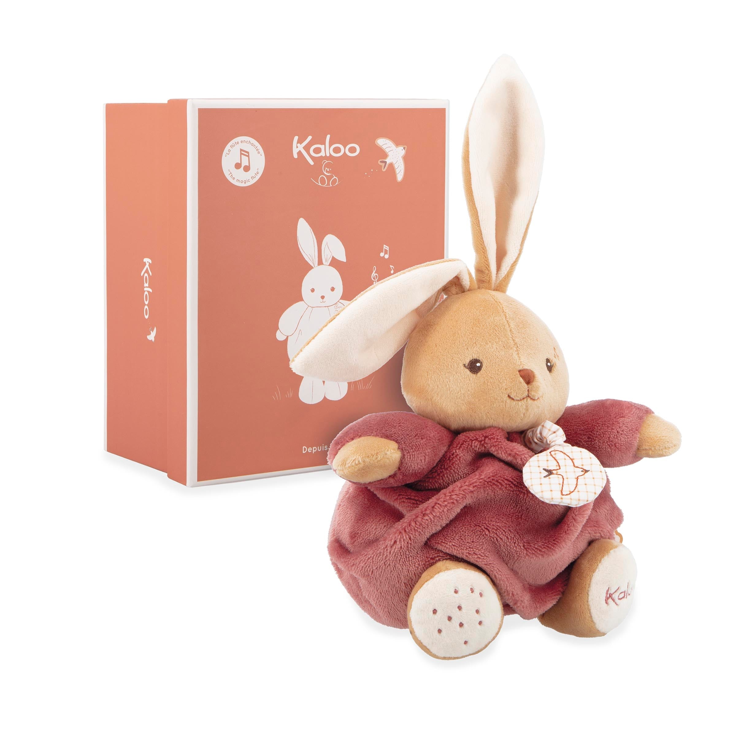 INTEMPOREL: SOLEIL LAPIN MUSICAL - ROSE FONCÉ - 17cm KALOO
