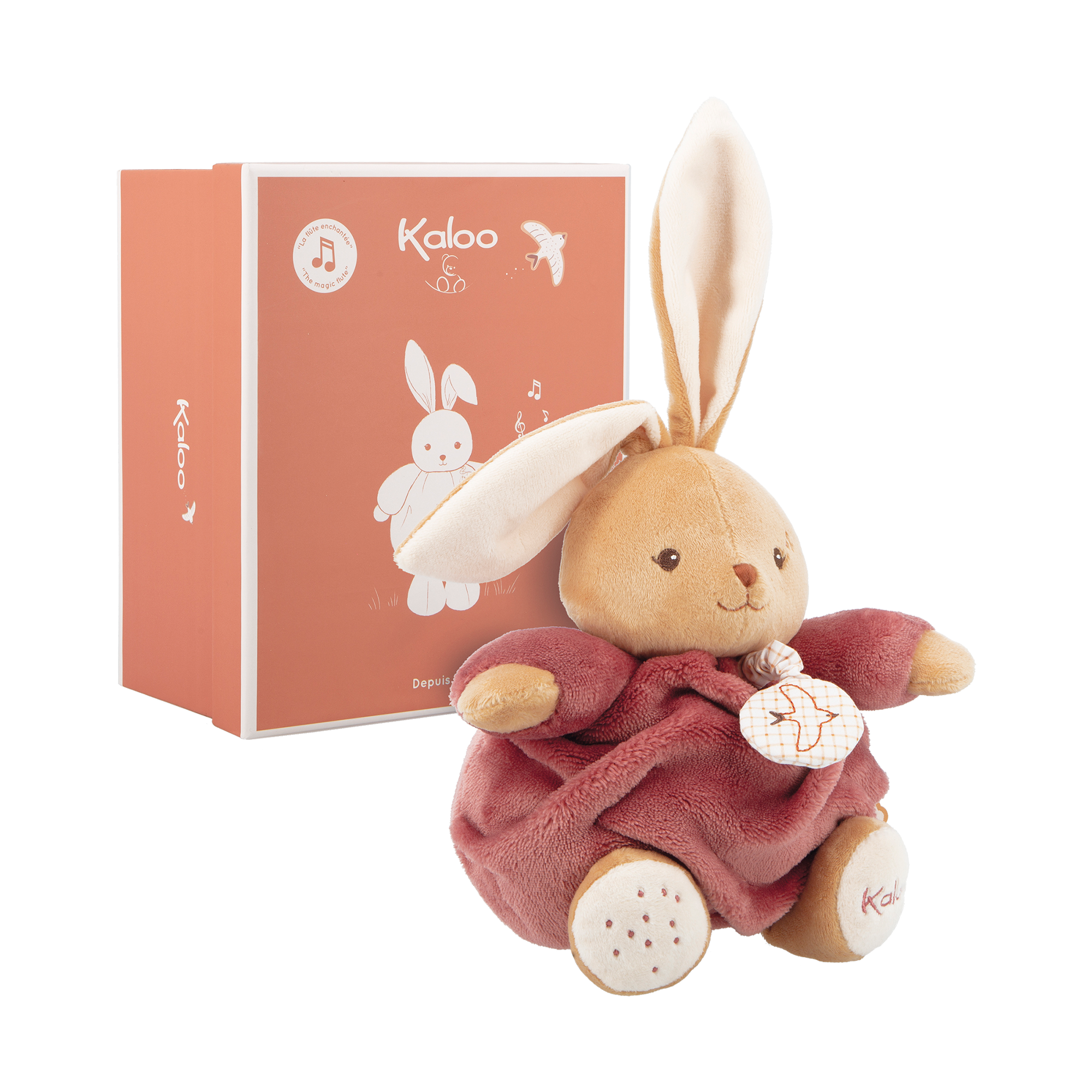 INTEMPOREL: SOLEIL LAPIN MUSICAL - ROSE FONCÉ - 17cm KALOO