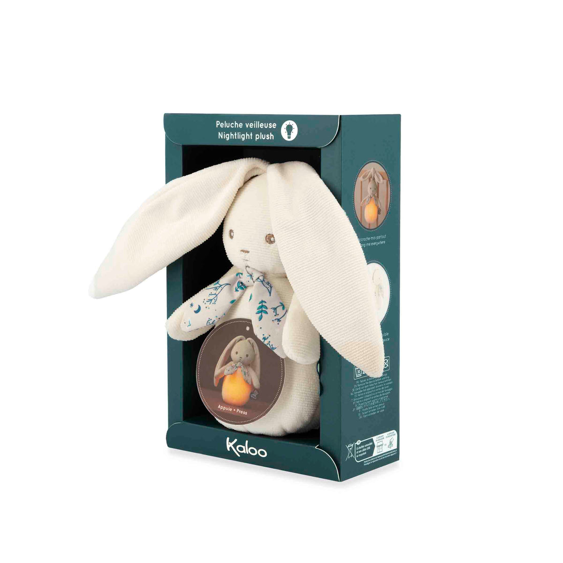 LAPINOO: PELUCHE VEILLEUSE NOMADE - CRÈME KALOO