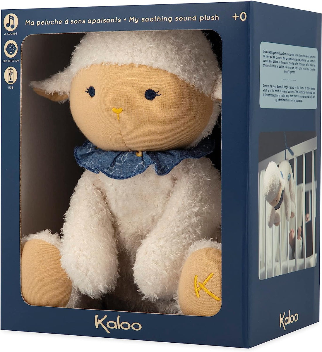 MA PELUCHE MOUTON À SONS APAISANTS - 25 CM KALOO