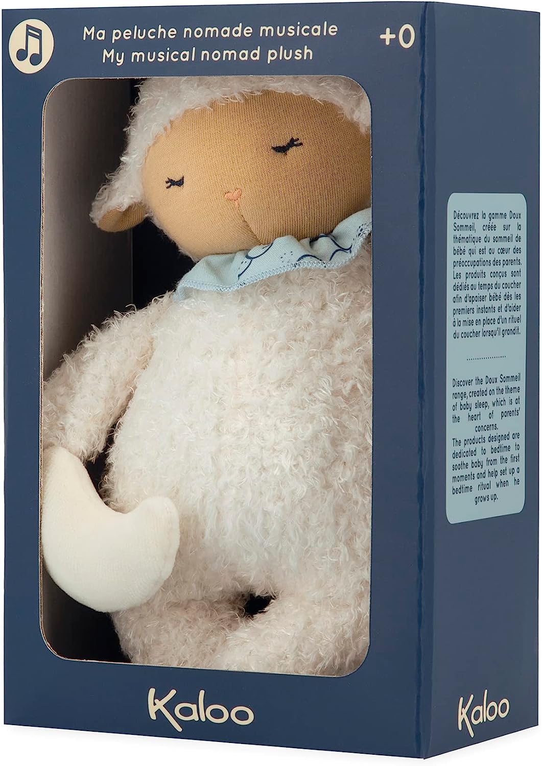 MA PELUCHE NOMADE MOUTON ENDORMI MUSICAL - 20 CM KALOO