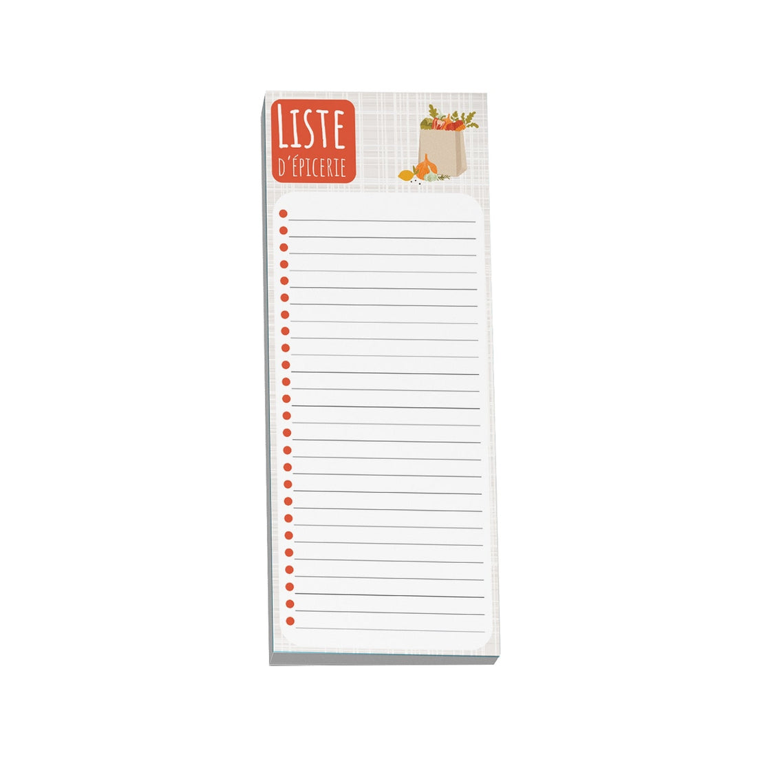 BLOC-NOTES - LISTE D'ÉPICERIE PBI AUTRES
