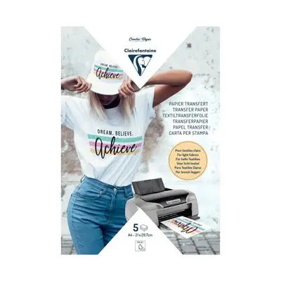 Transfert Textile Pour Tissus Légers CLAIREFONTAINE