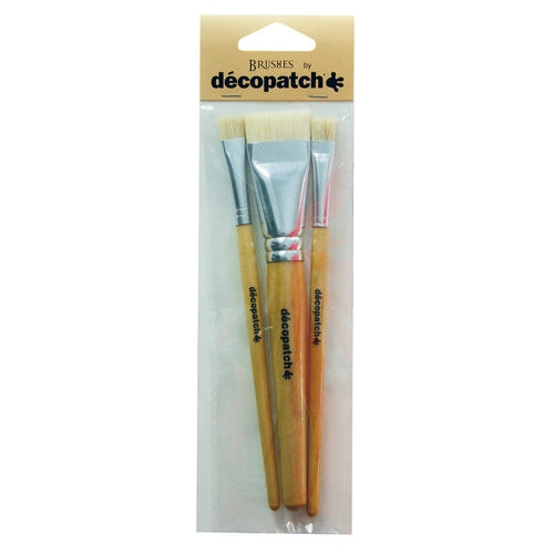Paquet de 3 pinceaux en soie DECOPATCH