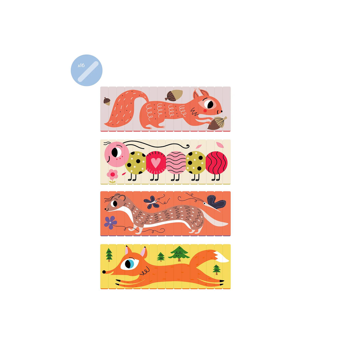 Puzzles Sticks, Animaux de la forêt