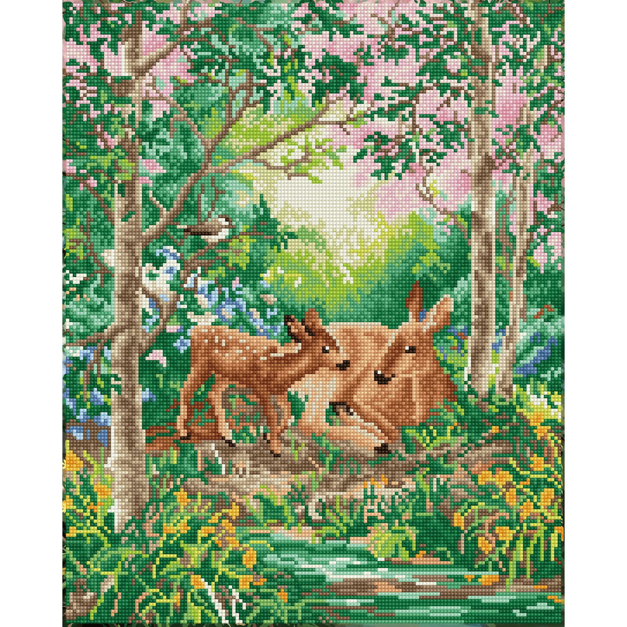 Biche et son faon 49X59 DIAMOND DOTZ