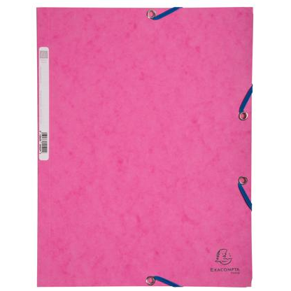 Porte-cartes souple, Rose. 3 rabats + Elas. 9½ X 12½ CLAIREFONTAINE