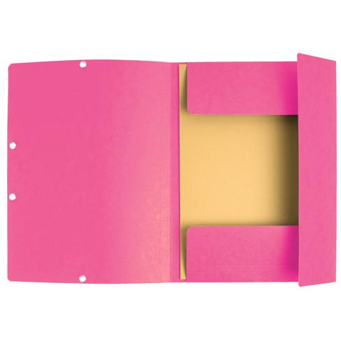 Porte-cartes souple, Rose. 3 rabats + Elas. 9½ X 12½ CLAIREFONTAINE