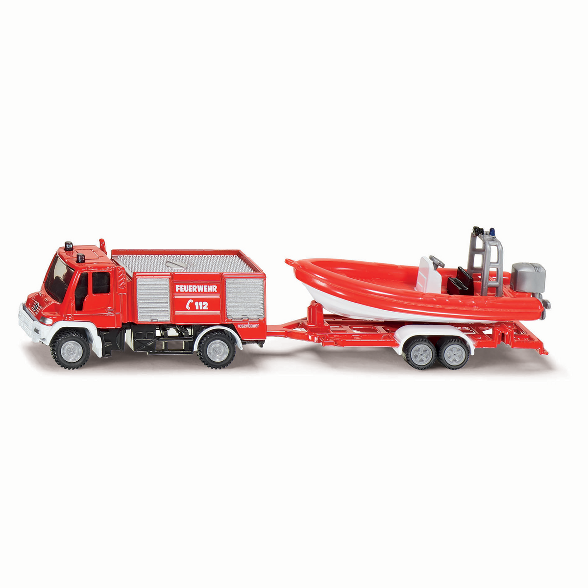 CAMION DE POMPIER AVEC BEATEAU UNIMOG - SIKU
