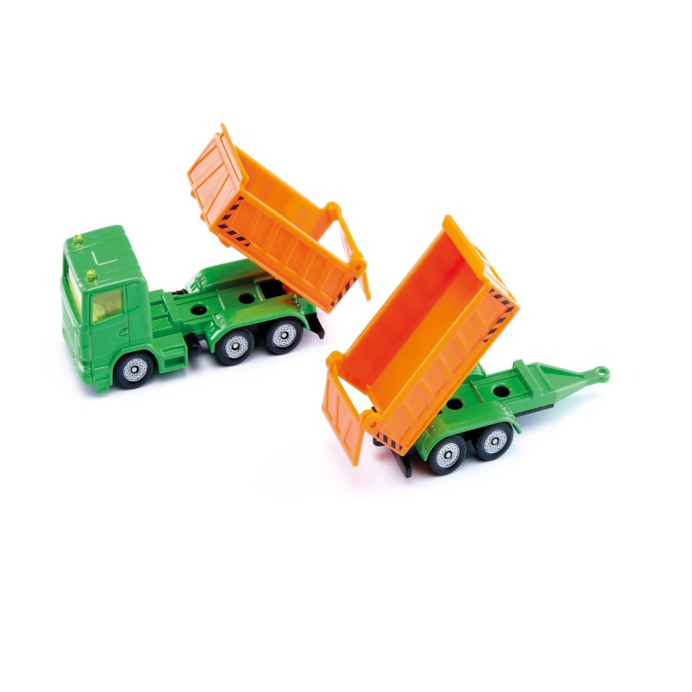 CAMION AVEC BENNE BASCULANTE ET REMORQUE À BENNE BASCULANTE SIKU