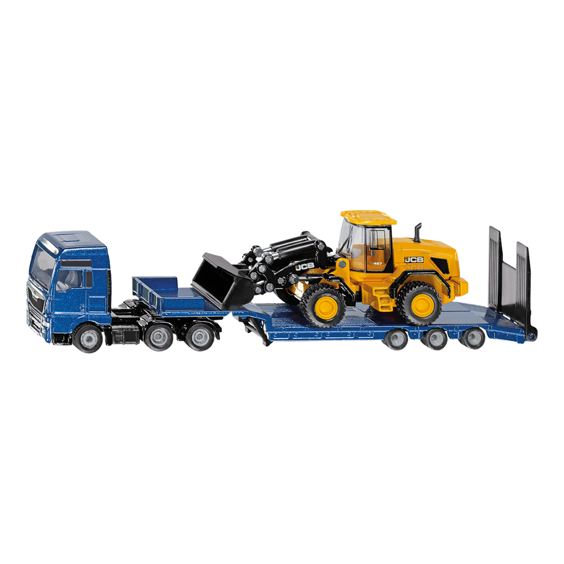 CAMION AVEC CHARGEUR SURBAISSÉ ET CHARGEUR SUR ROUES JCB (1:87) SIKU