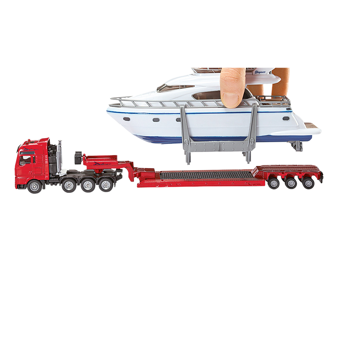 TRANSPORTEUR DE MARCHANDISES LOURDES AVEC YACHT (1:87) - SIKU