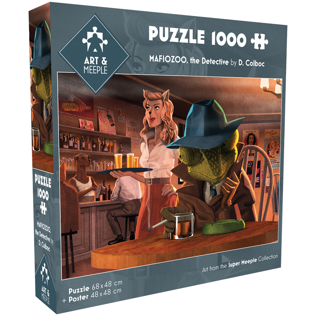 PZ1000 - ART & MEEPLE: MAFIOZOO THE DETECTIVE TIKI EDITIONS