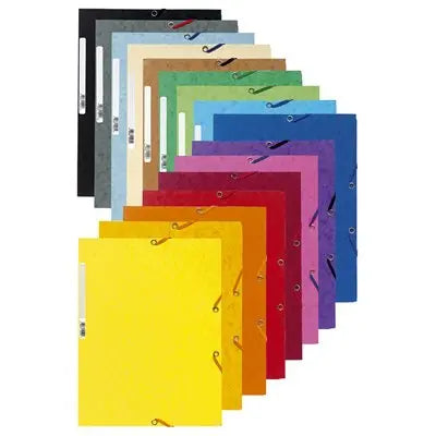Dossier à élastiques pour cartes souples 9½X12½ Assortis. EXACOMPTA