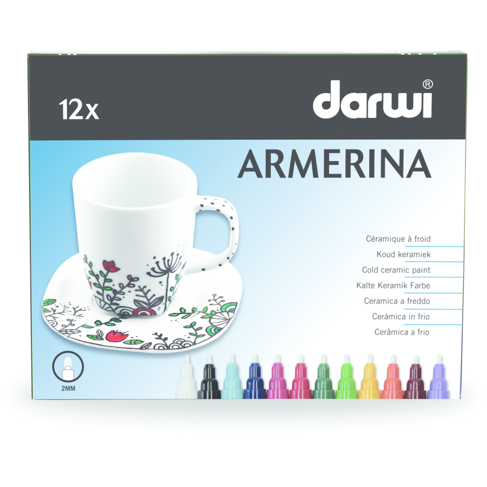 darwi ceramic marqueur pointe 2 mm – set 12 x 6 ml DARWI