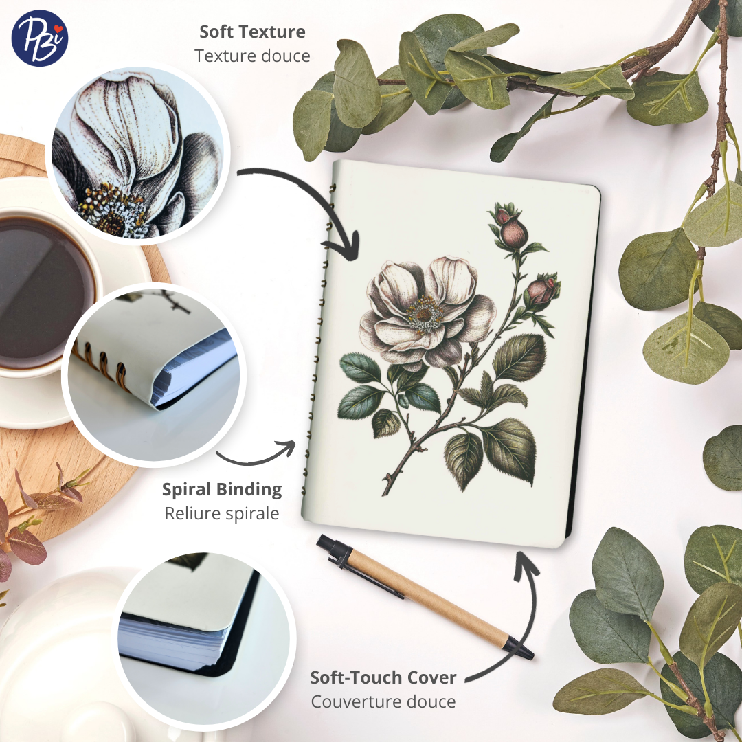 CAHIER DE NOTES- FLEUR BOTANIQUE PBI LIVRES NOTES