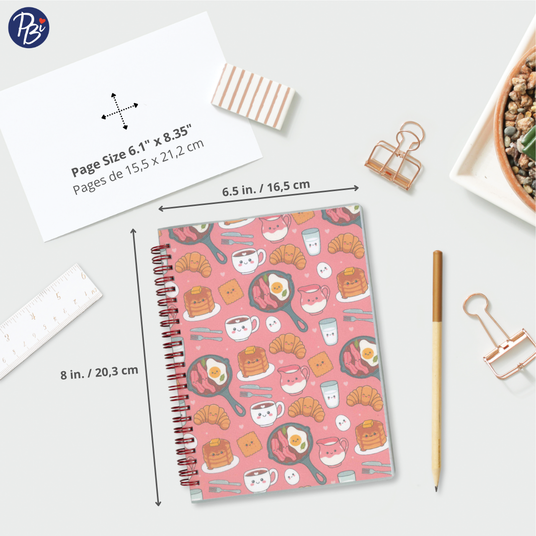 CAHIER DE NOTES- PETIT DÉJEUNER KAWAII PBI LIVRES NOTES