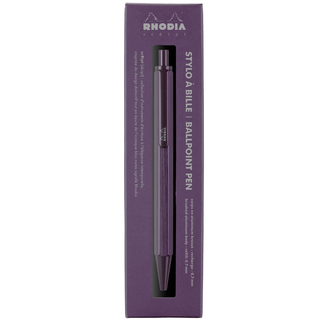STYLO À BILLE RHODIA- 0.7 MM - AUBERGINE RHODIA