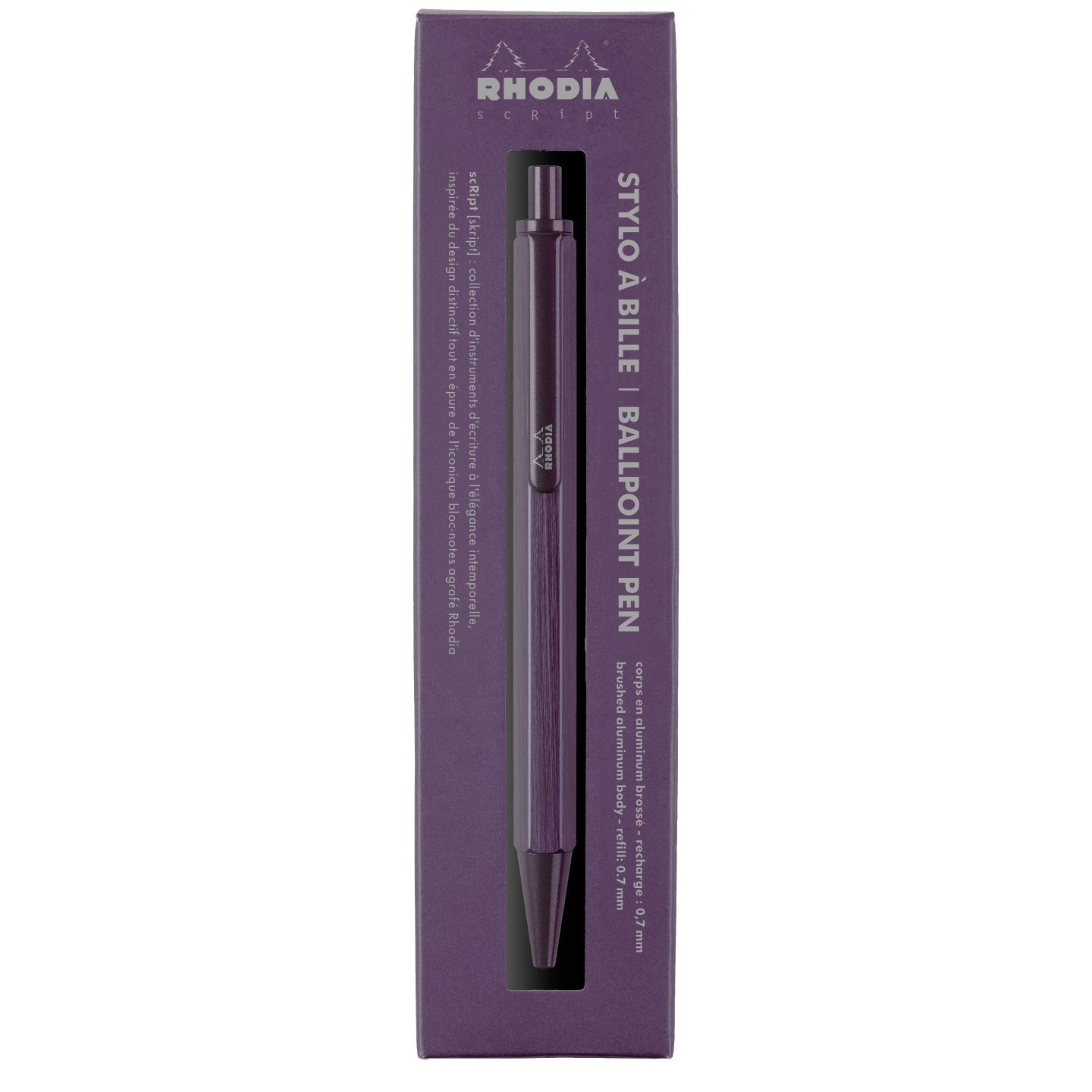 STYLO À BILLE RHODIA- 0.7 MM - AUBERGINE RHODIA