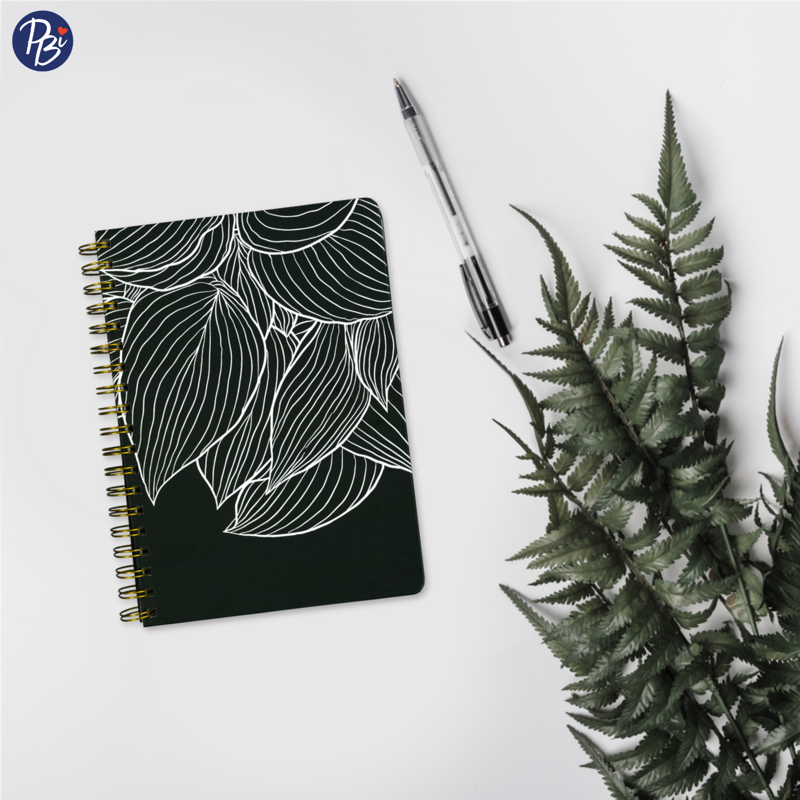 CAHIER DE NOTES - GRAND - FEUILLES NOIRES & BLANCHES PBI LIVRES NOTES