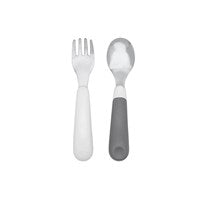 ENSEMBLE DE FOURCHETTE ET CUILLÈRE DE VOYAGE - GRIS OXO TOT