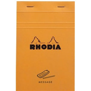 Bloc agrafé Rhodia ORANGE message N°140 11x17 cm 80 feuillets 80 g RHODIA